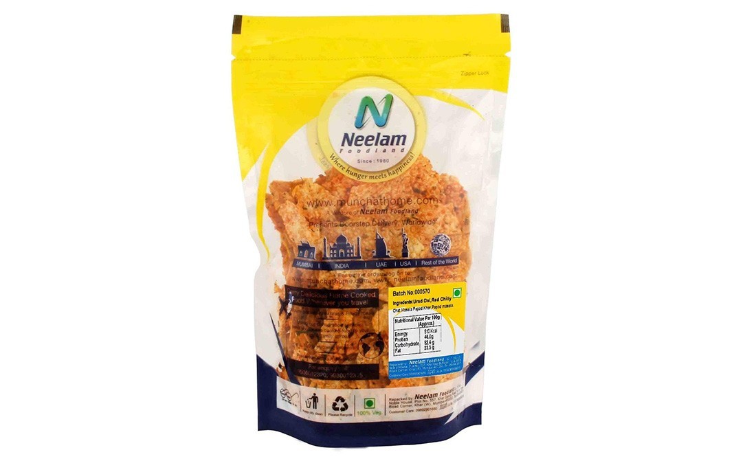 Neelam Foodland Special Masala Papad    Pack  300 grams